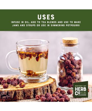 Hawthorn Berries, by Herb Co, Whole Dried, For Teas, Jams, Syrups & Herbal Wellness, Antioxidant-Rich Haws, 1 lb - Buy Online on GoSupps.com