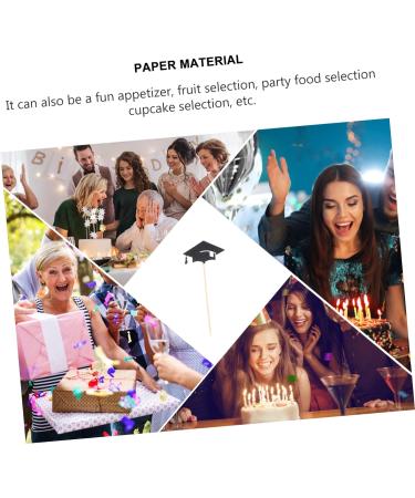 Cabilock 72 Pcs Graduation Hat Picks Kindergarten Graduation Cake Decors Grad Cap Cupcake Toppers Grad Cupcake Picks Congrats Grad Cupcake Topper Insert Card Bamboo Dessert Table - Buy Online on GoSupps.com