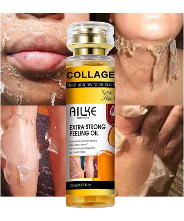 AILKE BOOST LUSTER AILKE Collagen Yellow Strong Peeling Oil For All Skin Types Brightening Improve Rough Skin Gentle Exfoliation with Kojic Acid Vitamin C 135ml Pack of 1 - Buy Online on GoSupps.com