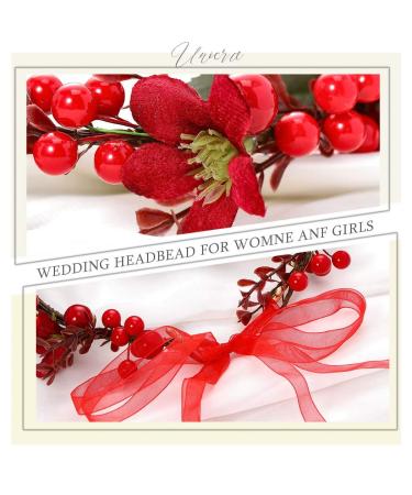 Unicra Christmas Crown Headband - Festive Flower Garland Hair Jewelry for Women & Girls - Perfect Holiday Party Gift - Buy Online on GoSupps.com