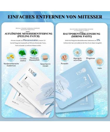 Shefave Blackhead Remover Set 5 Cleaning Strips + 5 Face Mask Pore Cleaner & Pores Reducing Nose Strips with Cleaning Swab Gentle Non-Irritating - Buy Online on GoSupps.com