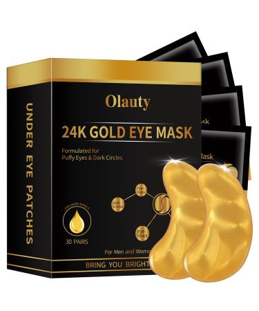 Sulily 24K Gold Under Eye Patches Black Box Collagen Anti-Aging Moisturize Under Eye Mask Reducing Fine and Lines Dark Circleeye Patches Gel Eye Masks Beauty & Personal Care
