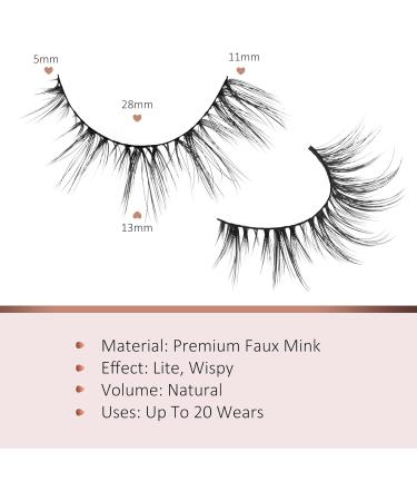 Onlyall Lashes - Soft Fluffy Short Eyelashes for Natural Lightweight Cat Eye Look - 7 Pairs (5-13MM) - Buy Online on GoSupps.com