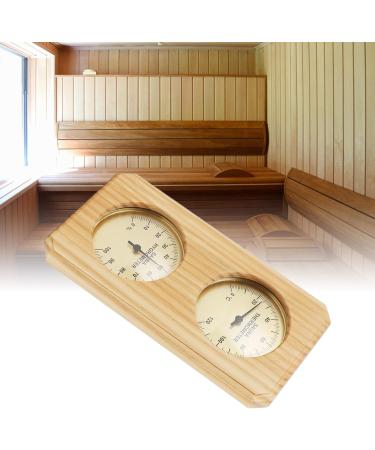 Buy Natudeco Wooden Sauna Hygrothermograph - Digital Thermometer & Hygrometer for Saunas | 0-120 C & 0-100% Humidity - Buy Online on GoSupps.com
