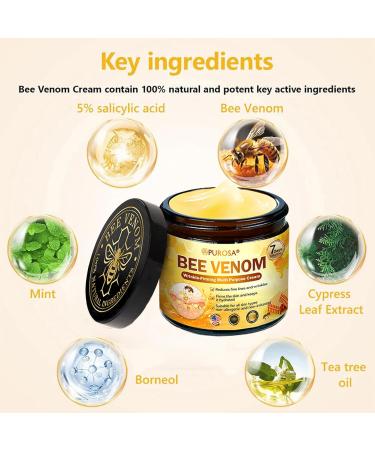 PUROSA Bee Venom Wrinkle Firming Multi-Purpose Cream Professional Bee Venom Skin Treatment Cream Bee Venom Skin Restoration Cream-50g Natural Ingredients Suitable for All Skin Types (2 Bottle) - Buy Online on GoSupps.com