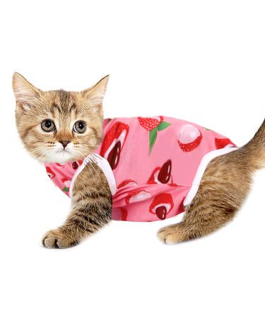 Professional cat-recovery suit for abdominal wounds and skin diseases CAT Surgical recreational suit e-neck band alternative for cats breathable regeneration suit for anti licking