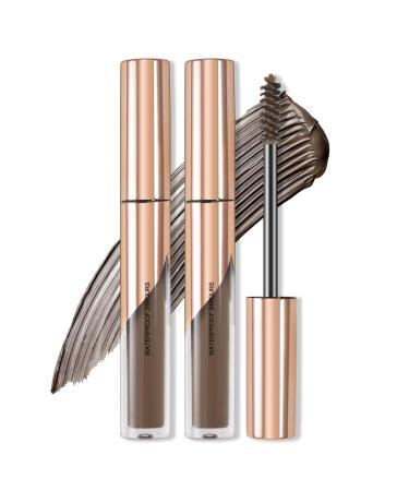 Erinde Waterproof Tinted Brow Gel Long-lasting Eyebrow Shaping Makeup Gel Liquid Thickening Brow Mascara Smudge-Resistant Flake-Resistant Volumizing Enhance Brow Mascara 01 Taupe Grey 01# Taupe Grey