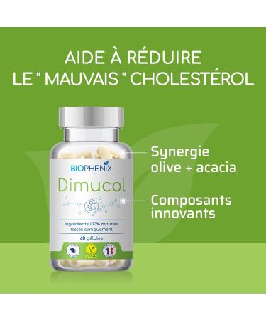 Bioph nix Dimucol 60 Capsules 100% Natural Clinically Tested Dietary Supplement Oleuropein Regulates Cholesterol - Buy Online on GoSupps.com