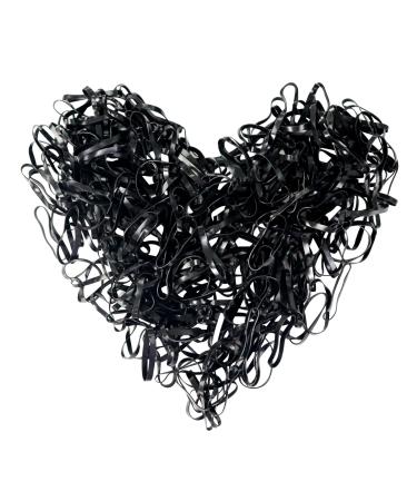 Sularpek Hair tie 300 pieces of small hair tie black elastic hair tie thin hair tie for women girls wedding hairstyle and daily hairstyles