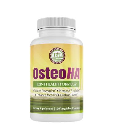 IVL OsteoHA Joint Health Formula | Hyaluronic Acid Supplement | Joint Health Support for Occasional Discomfort with Boswellia | 120 Veggie Capsules