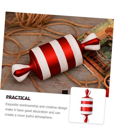 Zerodeko 1pc Christmas Candy Decoration christmas tree Cosmetics candy decorate Xmas Adornment outdoor christmas decorations decor Ornament pendant pvc set red Christmas household Red 15X6X6CM - Buy Online on GoSupps.com
