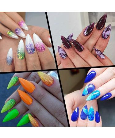 Makartt Stiletto Nail Tips - 500 Pieces Acrylic False Nails Short Stiletto Tips 10 Sizes for Perfect Manicure - Buy Online on GoSupps.com