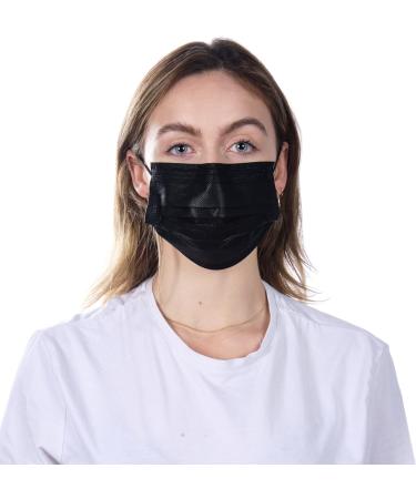 MEDI SANT 50+1 Black Disposable Surgical Masks - EN14683 Type I BFE 95% 3-Ply Protective Face Masks for International Shipping - Buy Online on GoSupps.com