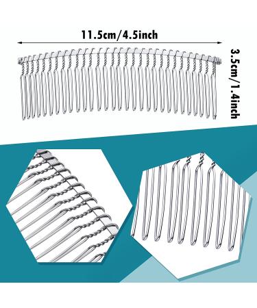 5-Piece Metal Wire Hair Comb Set for Bridal Wedding Veil - 30 Teeth White K - Buy Online on GoSupps.com