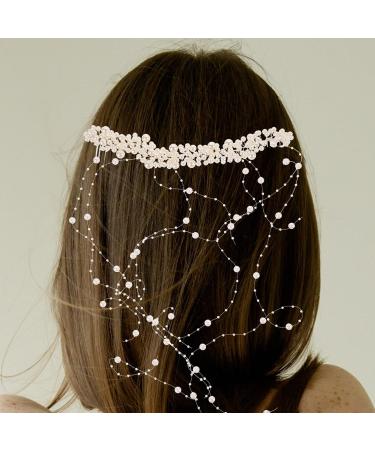 LIFKOME Wedding Hair Comb Tassel Pearl Hairpins Bride Headpiece Princess Fairy Hair Accessory Pearl Hair Jewelry for Women Girls Favors - Buy Online on GoSupps.com