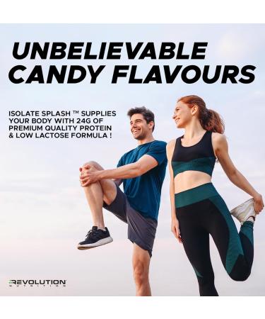 Revolution Nutrition Isolate Splash Clear Whey Protein Powder Juice-Type Protein Candy Flavour Collagen 24g Of Protein Per Scoop Zero Sugar 817g 23 Servings (Blue Sharks 1.8 Pound) Blue Sharks 1.8 Pound - Buy Online on GoSupps.com
