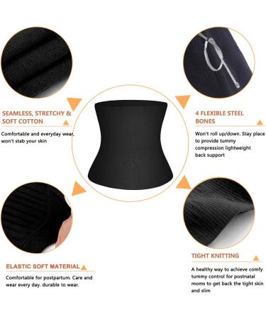 Bingrong 2 in 1 Waist Trainer for Women - Postpartum Belly Band & Maternity Recovery Belt | Seamless Girdle for Tummy Control & Body Shaping - Black - Buy Online on GoSupps.com