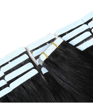 Shop UK Tape Extensions - 100g 100% Real Hair - Natural Black #1B 24-inch (60cm) | Premium Hair Extensions - Buy Online on GoSupps.com