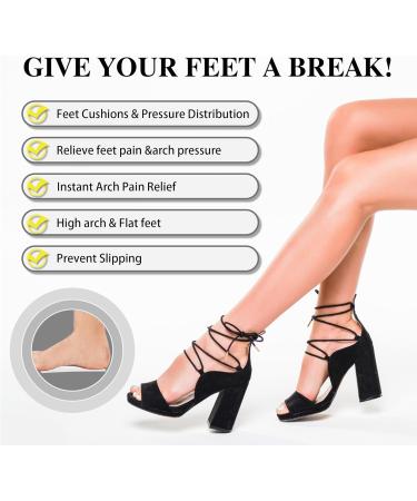 Arch Support Gel Insoles for Flat Feet & High Arches | Pain Relief Cushions for Plantar Fasciitis | Reusable Soft Heel Inserts (6 Pairs 0.3 Inch - Buy Online on GoSupps.com