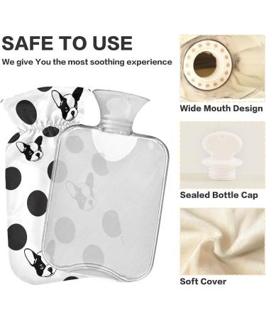 Naanle Polka Dots Hot Water Bottle - 2L Large Transparent Dog Mop for Pain Relief & Cold Therapy | Ideal Hand & Feet Warmer - Buy Online on GoSupps.com