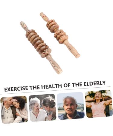 Frcolor Wooden Muscle Roller Massage Device - Premium Manual Wood Massager for Deep Tissue Relief | International Shipping Available - Buy Online on GoSupps.com