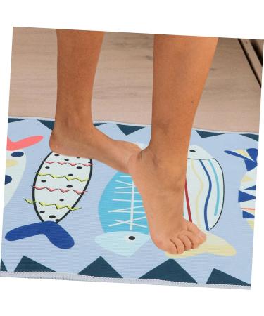 Alipis 2pcs Water-Absorbing Bath Bathmat Fish Bathroom Kitchen Carpet Non-Slip Floor Mat Printing for Xcm As Shownx2pcs mediumx2pcs - Buy Online on GoSupps.com