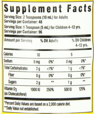 Nature's Way Vitamin D3 Berry 25 mcg - 16 fl oz (480 ml) | Boost Immunity & Bone Health - Buy Online on GoSupps.com