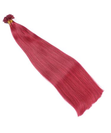 High-Quality Keratin Bonding Hair Extensions - #Burgundy - 60cm - 50 Strands - 100% Remy Human Hair - U-Tip by Novon Hair - Buy Online on GoSupps.com