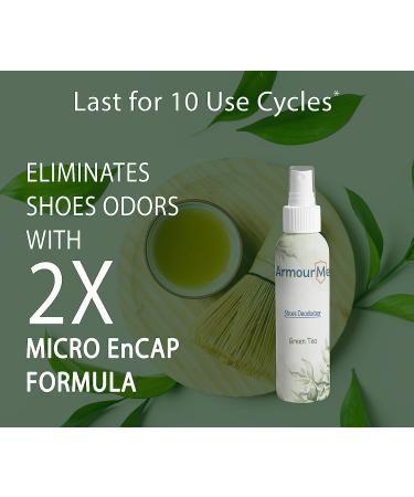 ArmourMe Shoe Spray - Green Tea Scent | Shoe Deodorizer & Smell Eliminator for Men & Women | Extra Strength Odor Eliminator for Shoes, Sandals, and Socks - Buy Online on GoSupps.com