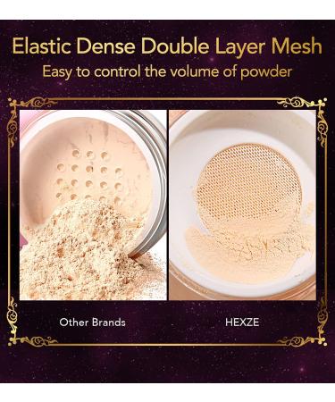 HEXZE Loose Mineral Mattifying Setting Powder - Blurs Pores, Controls Shine, Lightweight & Long Lasting - T30 Pink (0.24 Oz) - Buy Online on GoSupps.com