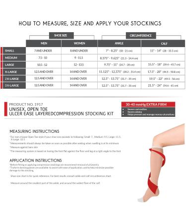 Buy Truform Venous Ulcer Compression Stocking Kit - 30-40 mmHg Knee High Open Toe Large - Men & Women Beige | Fast International Shipping - Buy Online on GoSupps.com