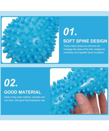 LIOOBO Hedgehog Massage Ball - Foot Roller for Pain Relief & Relaxation | Blue Foot Massager for Arm & Foot Muscle Relief - Buy Online on GoSupps.com