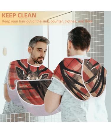 Deer Beard Bib Apron | Beard Hair Catcher for Men | Perfect Father's Day & Anniversary Gift | Includes 2 Suction Cups - Buy Online on GoSupps.com