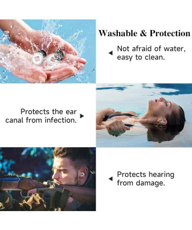 Buy Reusable Silicone Ear Plugs for Sleeping | 33dB Noise Reduction Hearing Protection - 6 Ear Tips (S/M/L) for Travel Concerts & Snoring - Buy Online on GoSupps.com