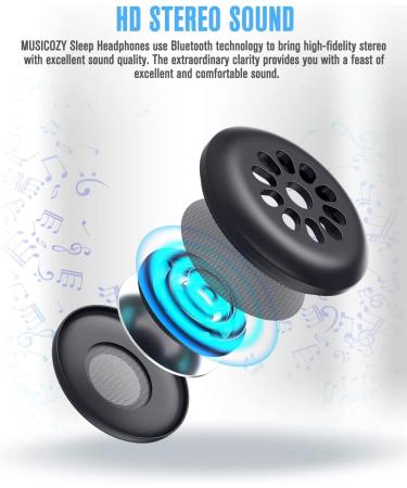 MUSICOZY Sleep Headphones 3D Bluetooth 5.2 Wireless Headband - Pack of 2 - Buy Online on GoSupps.com