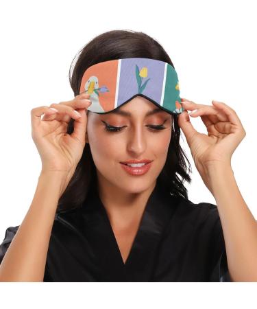 Light Blocking Sleep Mask - Goose Tulip Floral Eye Mask for Travel & Naps | Adjustable Soft Eye Cover for Men & Women - Buy Online on GoSupps.com
