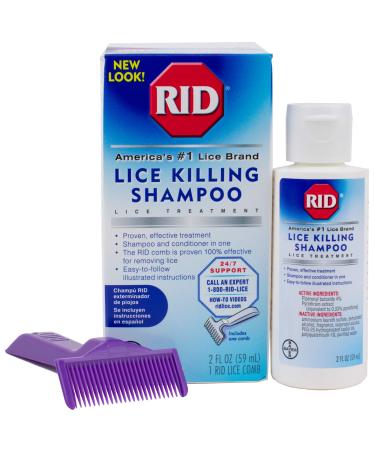 RID Lice Killing Shampoo, Maximum Strength, Step 1, 2-Fluid Ounce (59 ml)