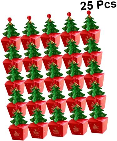 SHOWERORO Christmas Party Bag Fillers Stocking Stuffers Chocolate Boxes for Presents Candy Box Xmas Candy Bag Christmas Candy Box 8*8*15.5cm Red - Buy Online on GoSupps.com