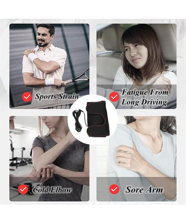 Portable Arm Heating Pad Wrap with Vibration Massage - USB Electric Heat Therapy for Muscle Soreness (Less Than 45CM) - Buy Online on GoSupps.com