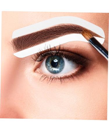 Mikinona 12 Sheets Eyebrow Ruler Stencils White Brow Mapping Stickers Eye Brow Shapers - Buy Online on GoSupps.com