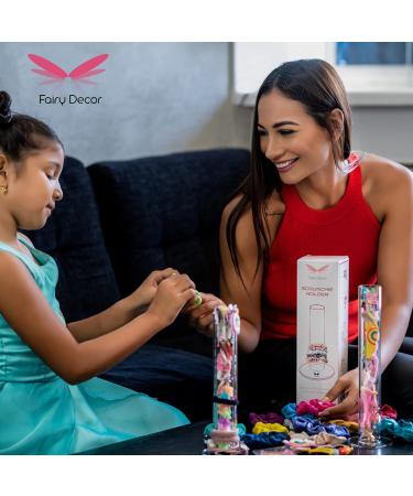 Acrylic Fairy Decor Scrunchie Holder Stand for Hair Accessories and Bracelets - Teen Girls Gift - VSCO Girls Stuff Organizer | 11 Inches | Clear - Buy Online on GoSupps.com