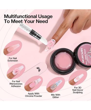 Morovan Solid Builder Gel Kit - 3 Colors Builder Nail UV Gel Set for Sculpting & Extensions with 3D Silicone Mold - DIY Nail Art Salon Quality - Buy Online on GoSupps.com