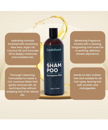 Soft Silky Hydrating Shampoo - Deep Cleansing & Purifying with Aloe Vera Argan Oil & Coconut Oil - 16oz International Shipping - Buy Online on GoSupps.com