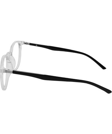 Opulize Met 4-Pack Reading Glasses for Men & Women - Big Round Black Brown Gray Clear - Feather Hinges - Stylish +0.00 Diopters - Buy Online on GoSupps.com