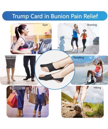 Adjustable Bunion Corrector for Day & Night Wear - Toe Straightener Protector Sleeves for Hallux Valgus - Woman and Man (Medium) - Buy Online on GoSupps.com