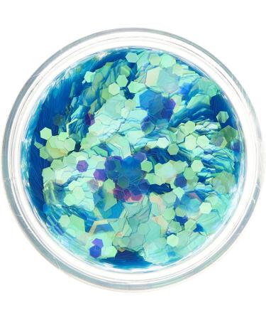 Moon Glitter Blue Iridescent Chunky Glitter - Cosmetic Festival Makeup for Face, Body, Nails, Hair & Lips - 3g - Buy Online on GoSupps.com