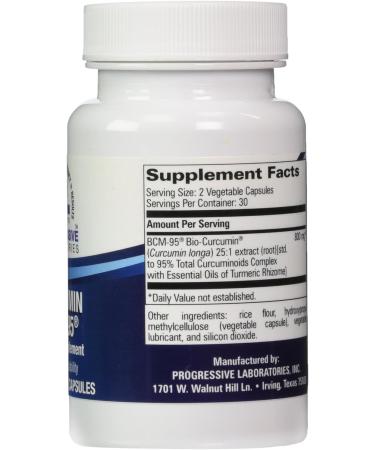 Progressive Labs Curcumin BCM-95 60 Vcaps - Health & Beauty Supplement - Buy Online on GoSupps.com