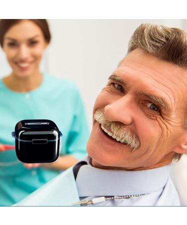 Prosthesis Box for Dentures & Braces | Portable Storage with Filter & Finger Toothbrush - Buy Online on GoSupps.com