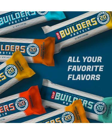 Clif Bar - Builder's Protein Bar Variety Pack 20g of Protein (Chocolate Mint & Chocolate Peanut Butter) - 18 Count - Buy Online on GoSupps.com