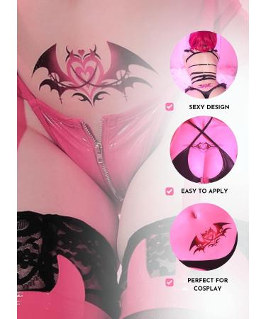 Kawaii Succubus Womb Temporary Tattoos | Realistic Fake Body Tattoo for Women's Cosplay - Buy Online on GoSupps.com
